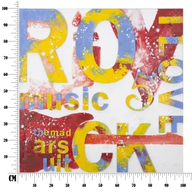 OBRAZ NA PŁÓTNIE MUSIC 100X3,5X100 cm